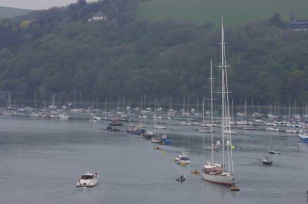 01 May 2022 - 08-57-45
The first true superyacht of the year popped in on Sunday morning, the rather fine 55 metre Adele. 
----------------
Superyacht Adele and chase boat Stargazer in Dartmouth, Devon